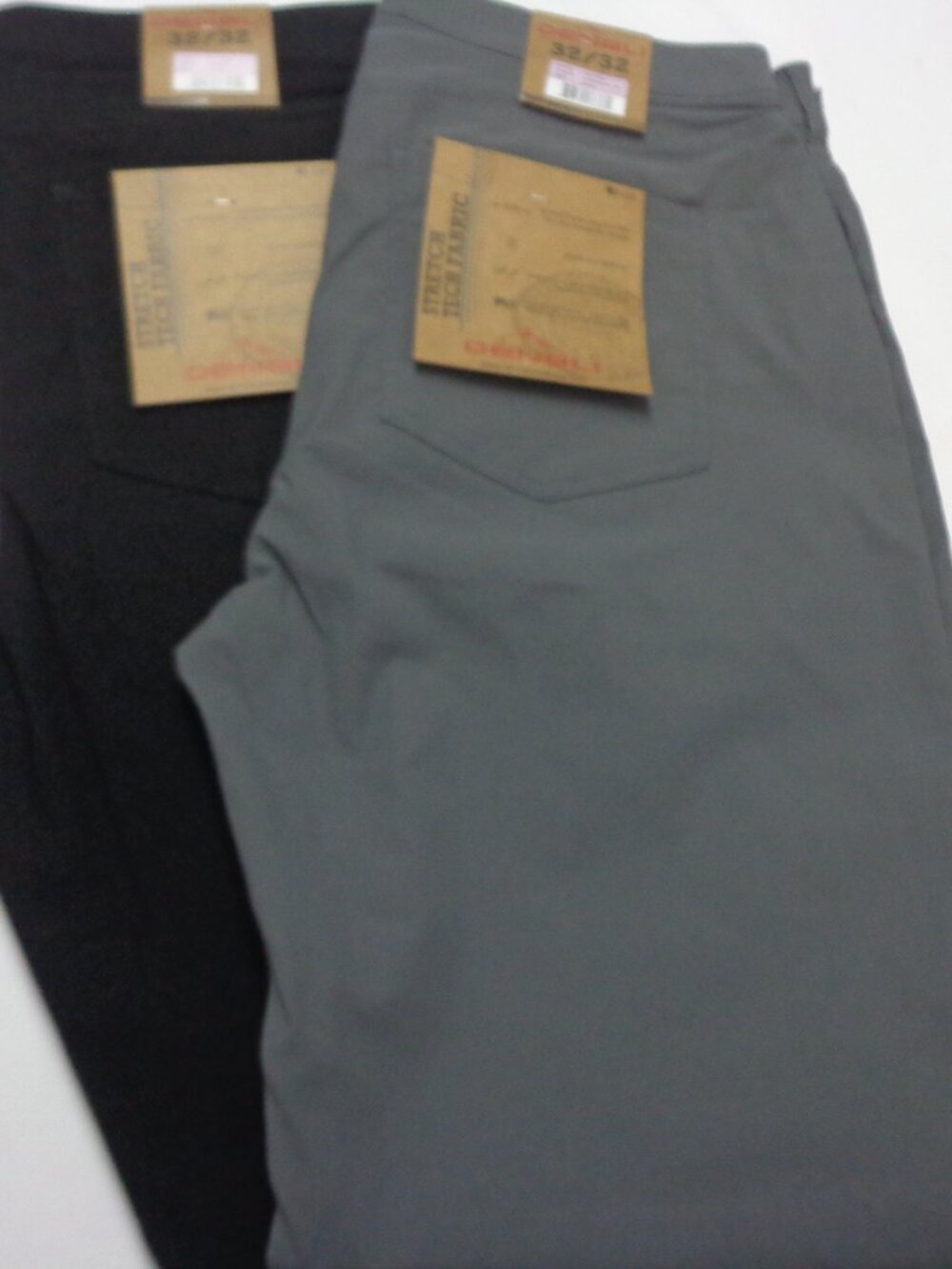 DENALI Lot of 2 Tech Stretch Pants  Charcoal Sky Gray & Black   32-32